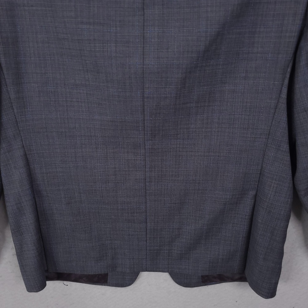 Psycho Bunny Sport Coat Mens 40R Grey Blue Glen Plaid Wool Blend Blazer - Picture 11 of 16